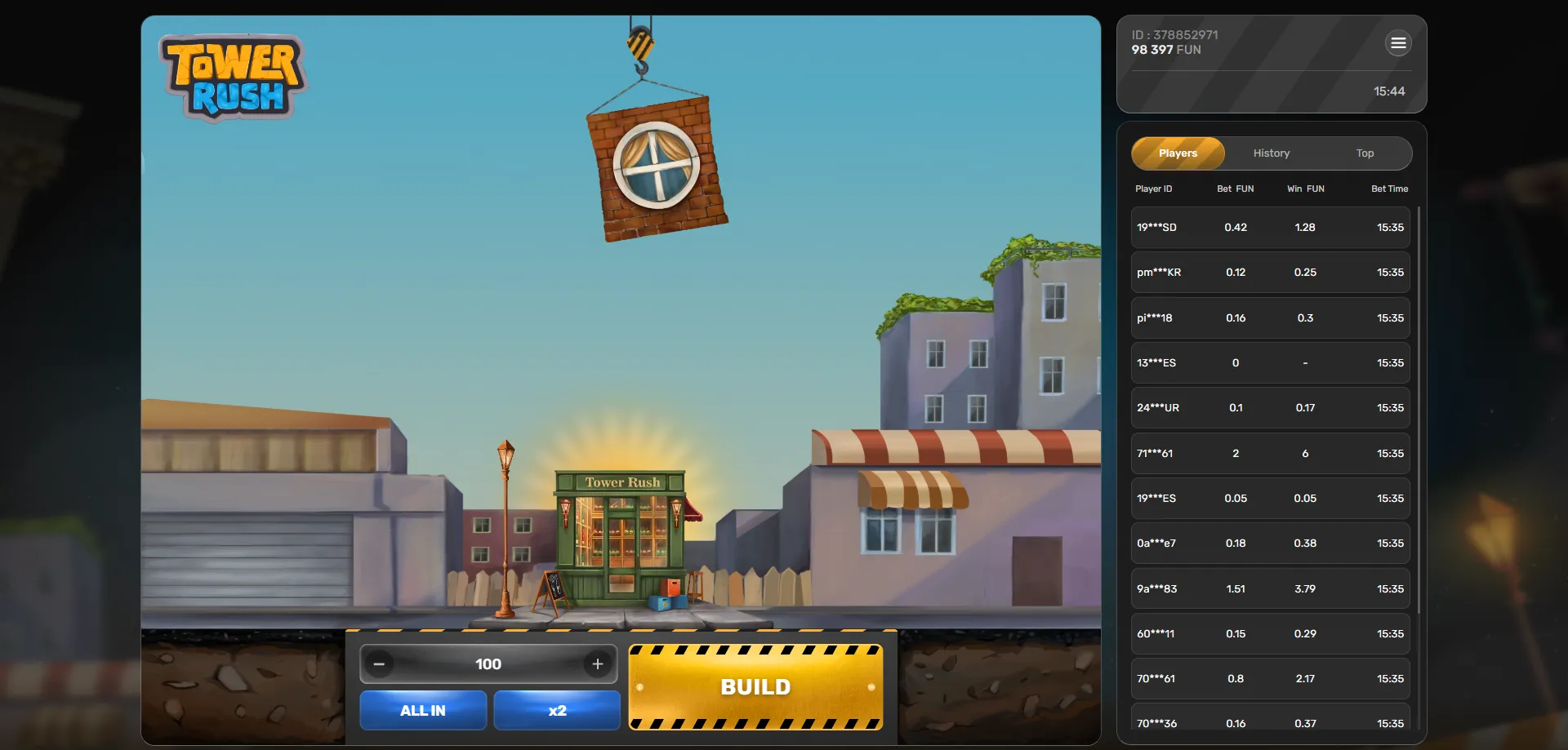 How to register and start playing Tower Rush crash game in India
